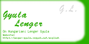 gyula lenger business card